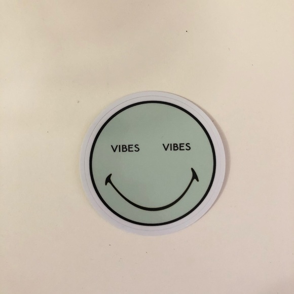 New Vibes Smiley Face UV Vinyl Sticker 2.5" - Picture 5 of 6
